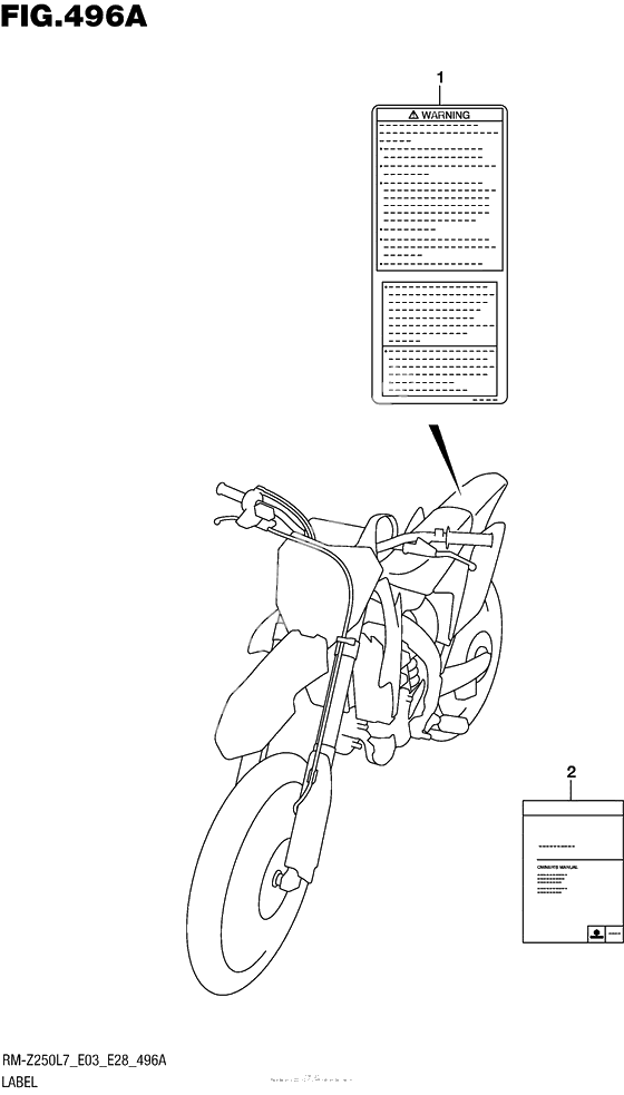 Информационные наклейки (Rm-Z250L7 E03)