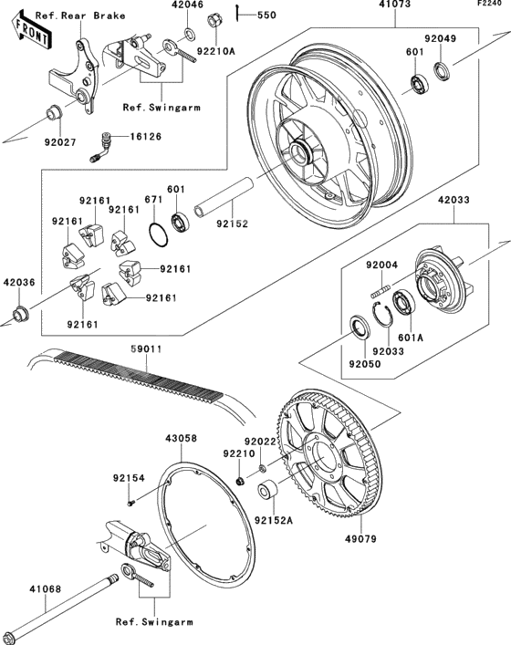 Rear wheel/chain