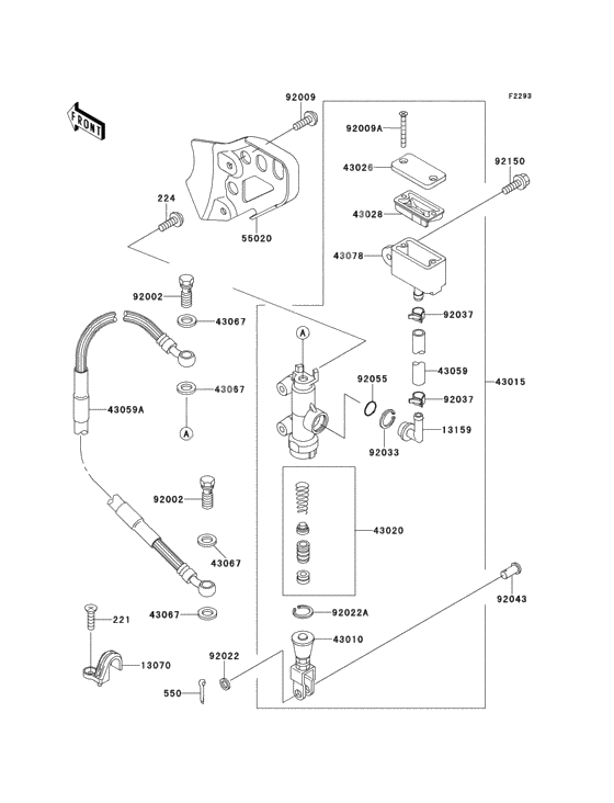 Rear master cylinder