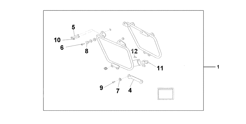 Leather saddlebag stay set