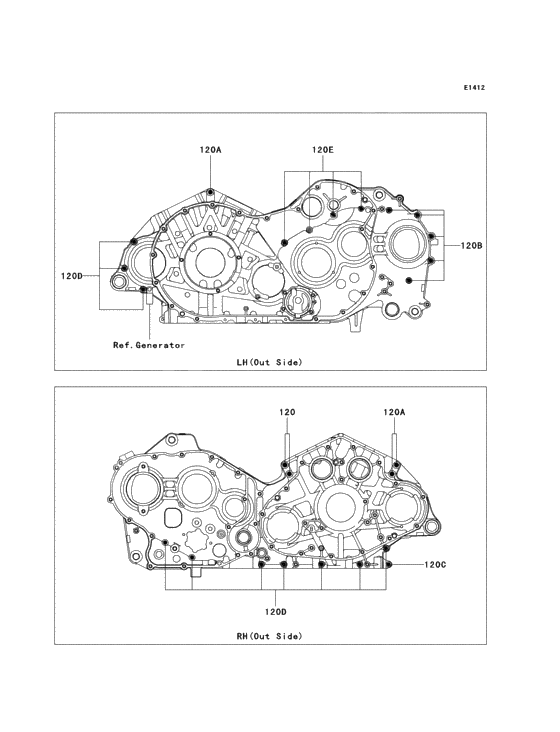 Crankcase bolt pattern