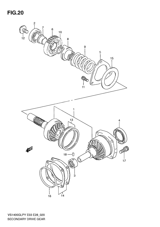 Secondary drive gear