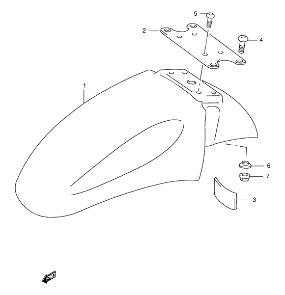 Front fender              

                  Model w/x/y/k1/k2