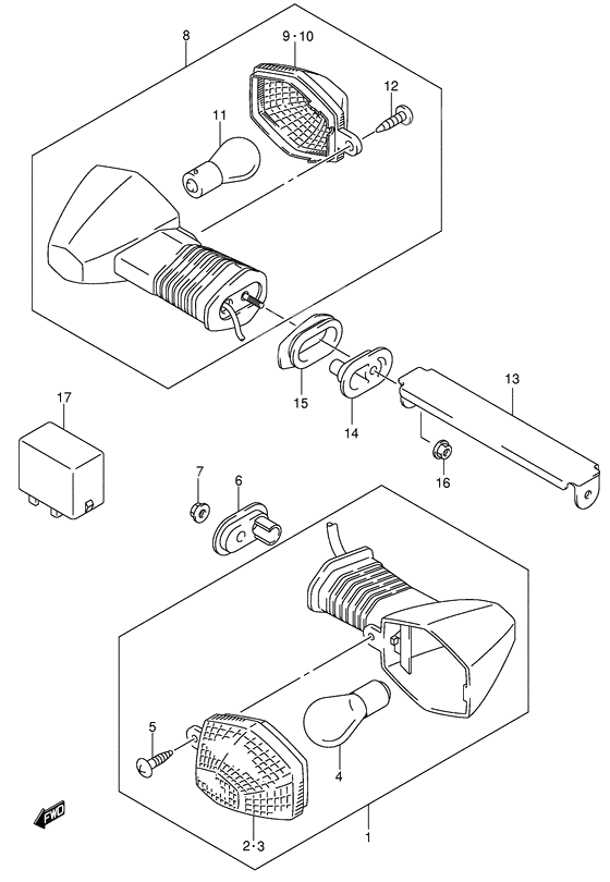 Turnsignal front & rear lamp              

                  Sv1000/u1/u2