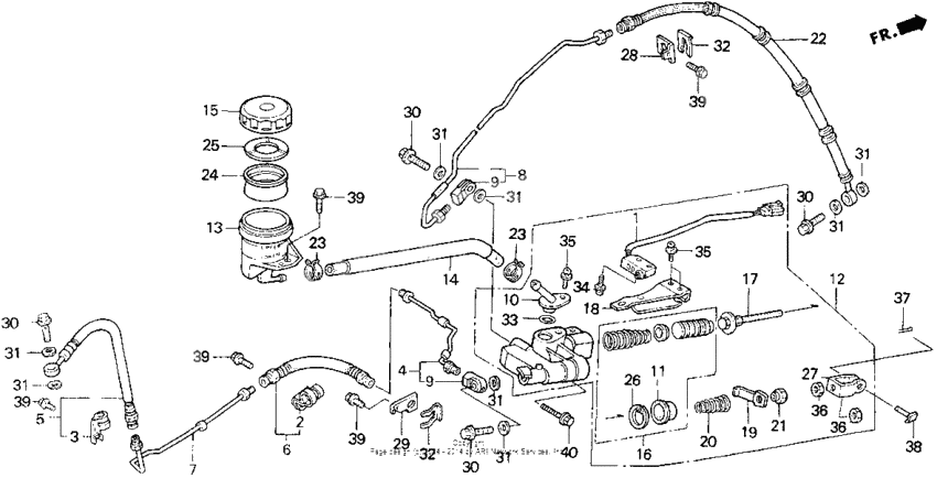 Rear brake master cylinder