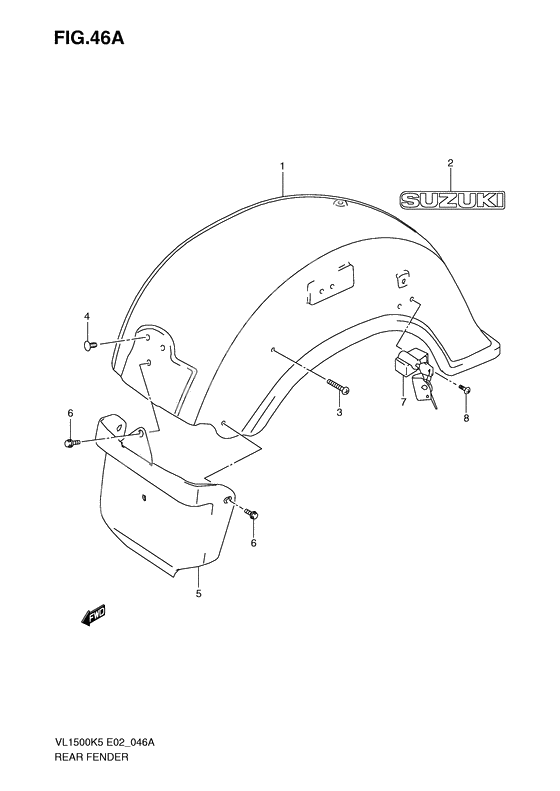 Rear fender              

                  Model k9