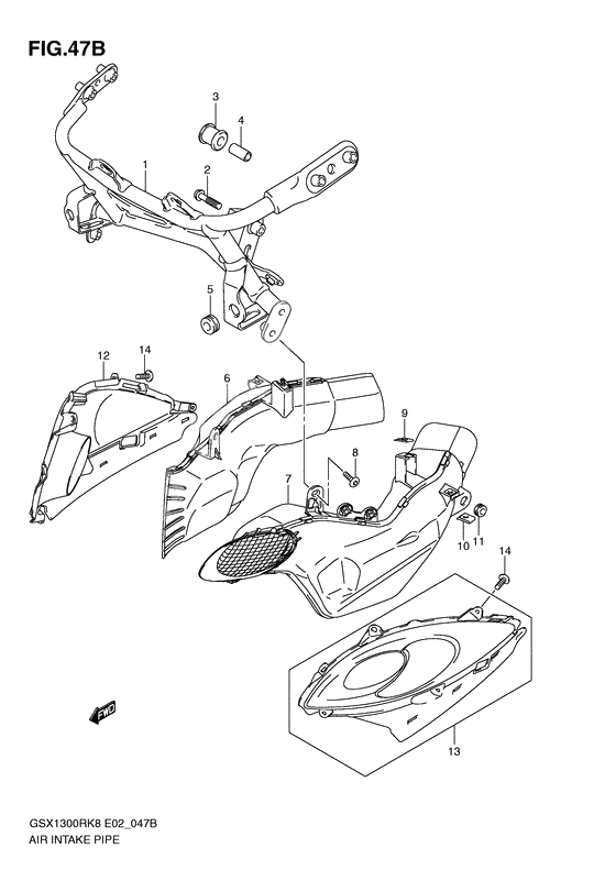 Air intake pipe              

                  Model l0