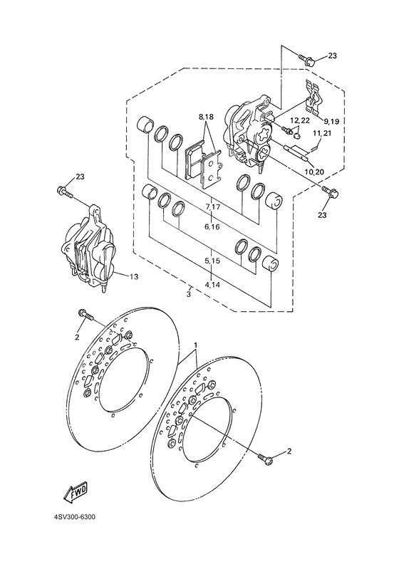 Front brake caliper