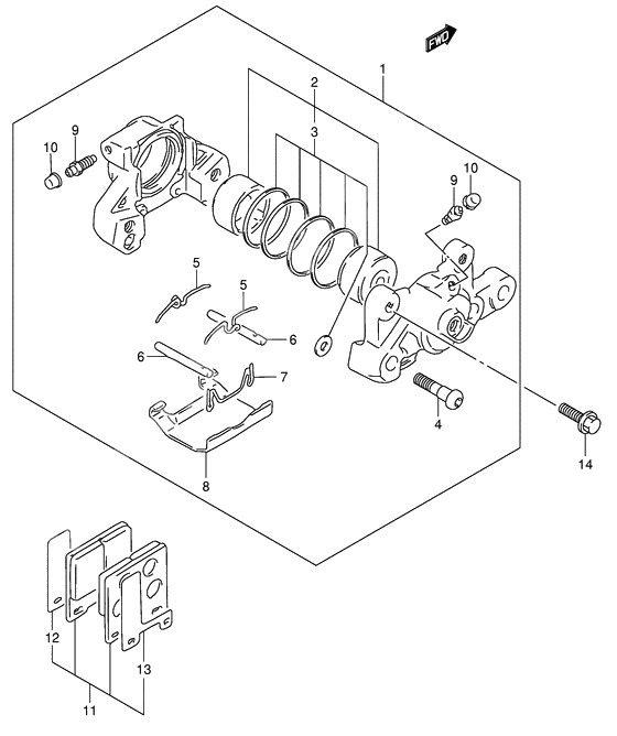 Rear caliper