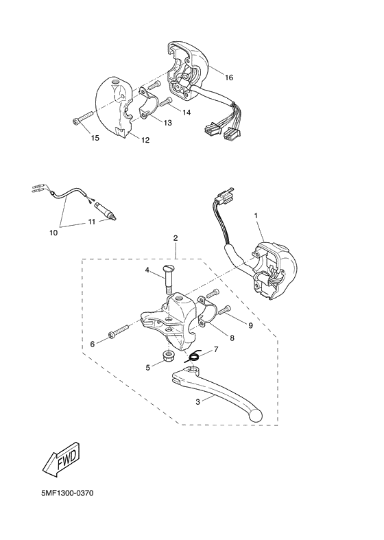 Handle switch. lever