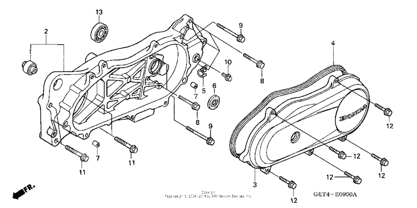 Swingarm + left crankcase cover