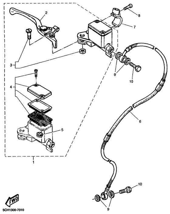Front master cylinder