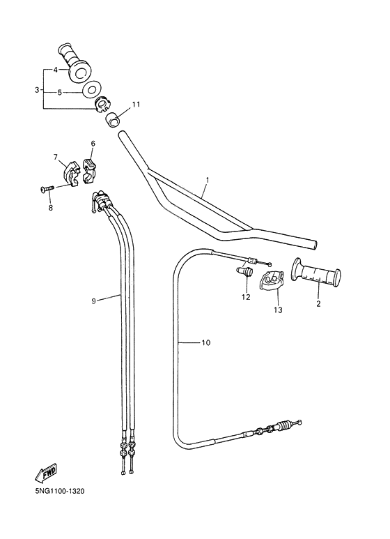 Steering handle. cable