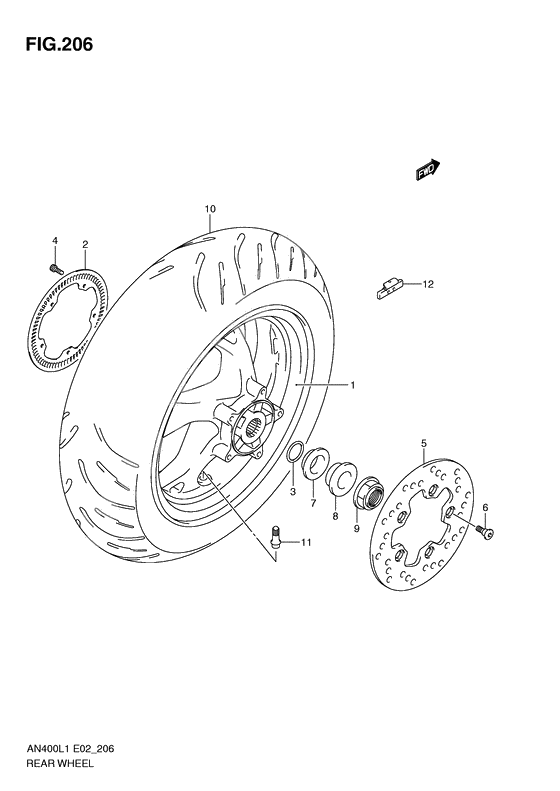 Rear wheel complete assy              

                  An400zal1 e2