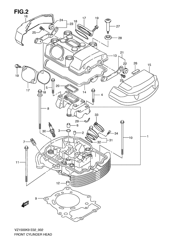 Front cylinder head