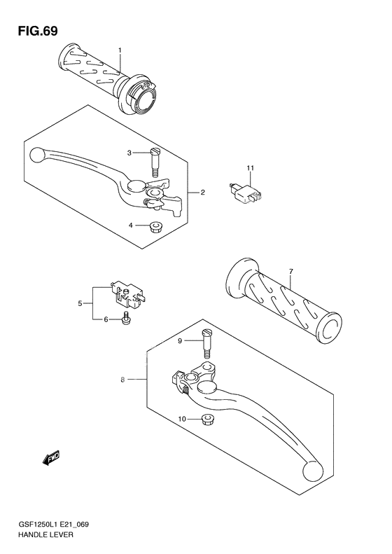 Handle lever              

                  Gsf1250al1 e21