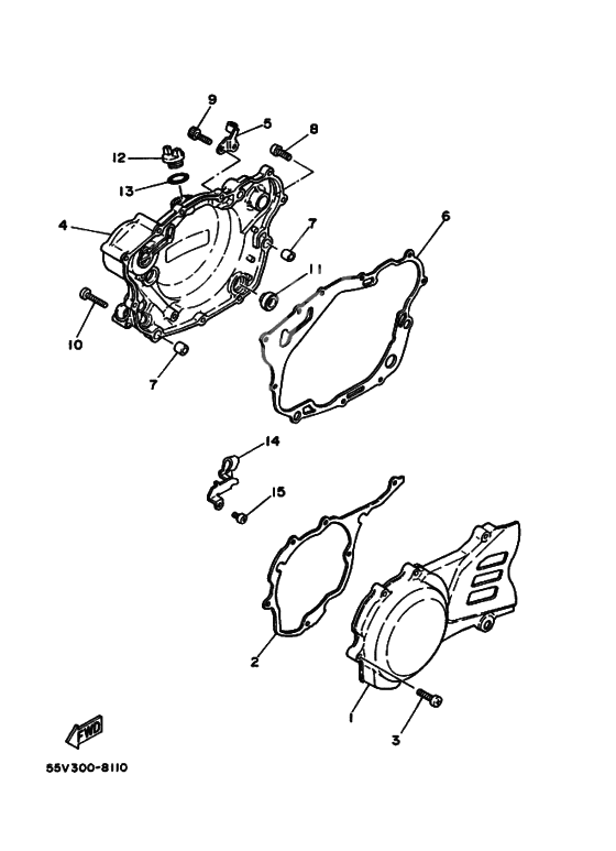 Crankcase cover ass`y (v