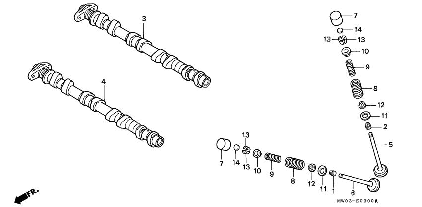 Camshaft/valve