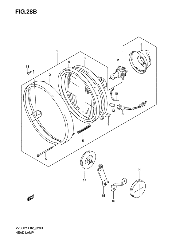 Headlamp              

                  Model k1/k2/k3 e4, e17, e18, e22, e25, e34, p37