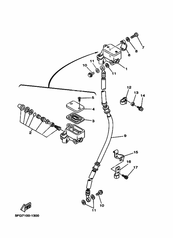 Front master cylinder