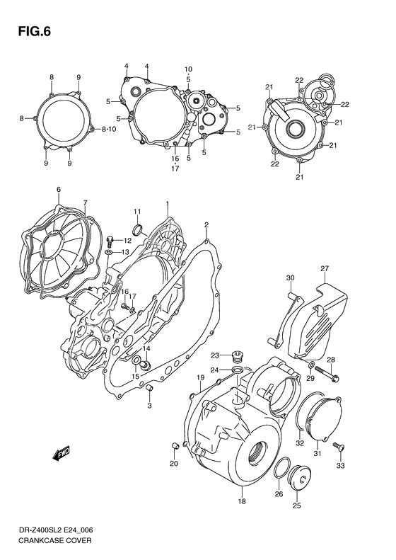 Crankcase cover ass`y (v