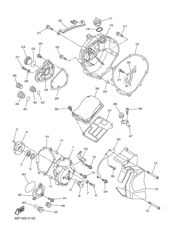 Crankcase cover ass`y (v