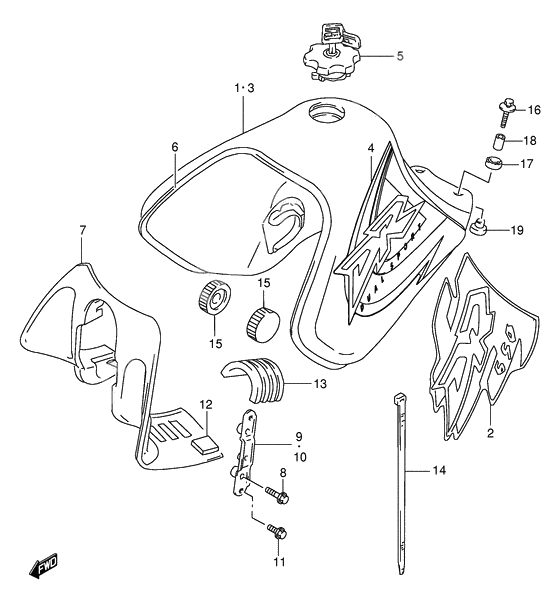 Tank fuel              

                  Model w/x