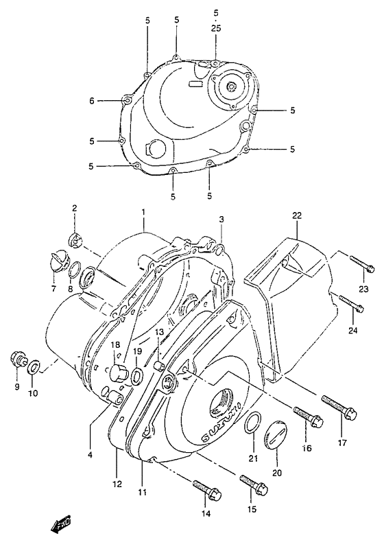 Crankcase cover ass`y (v