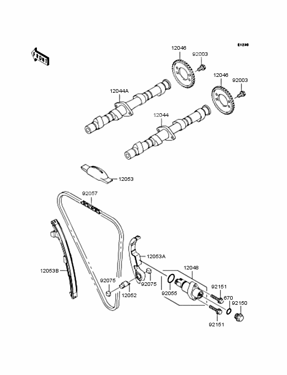 Camshaft/tensioner