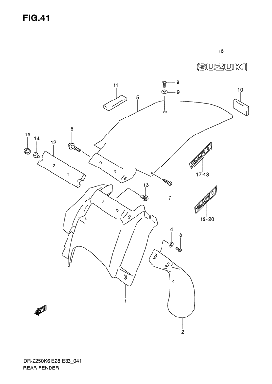 Rear fender