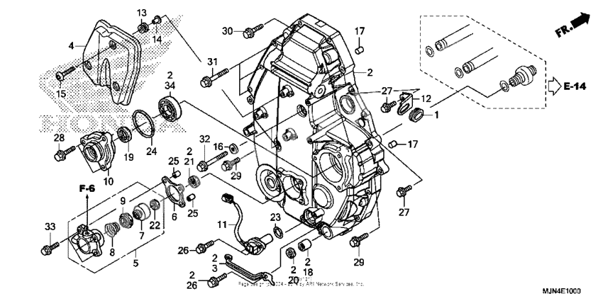 Rear crankcase cover