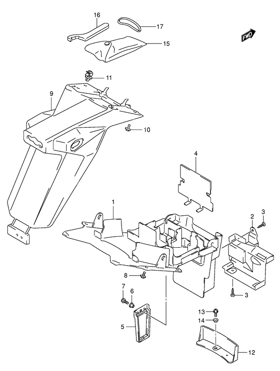 Rear fender              

                  Model k4/k5/k6/k7