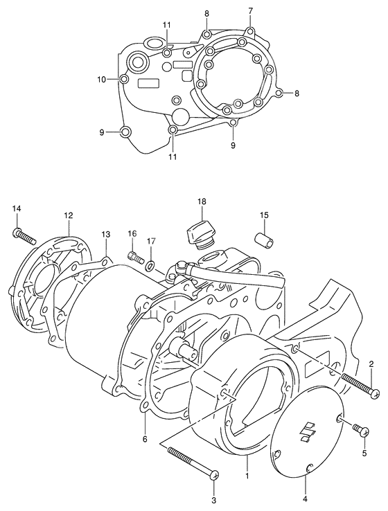 Crankcase cover ass`y (v