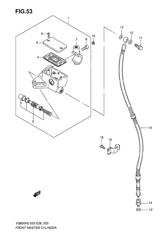 Front master cylinder