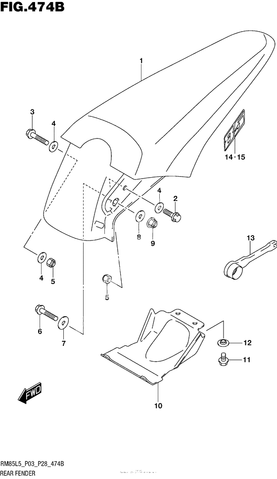 Rear Fender (Rm85L5 P28)