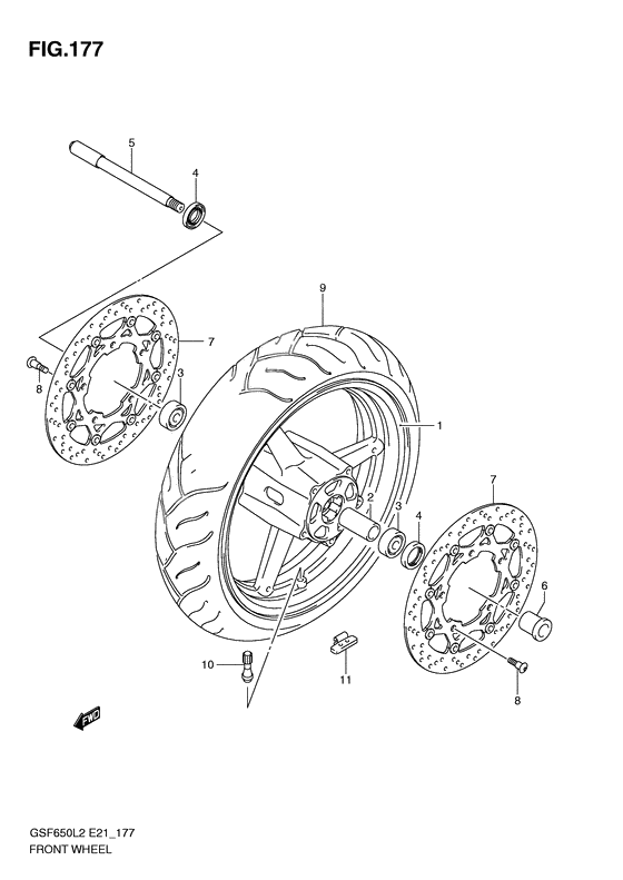 Transom + tube              

                  Gsf650l2 e21