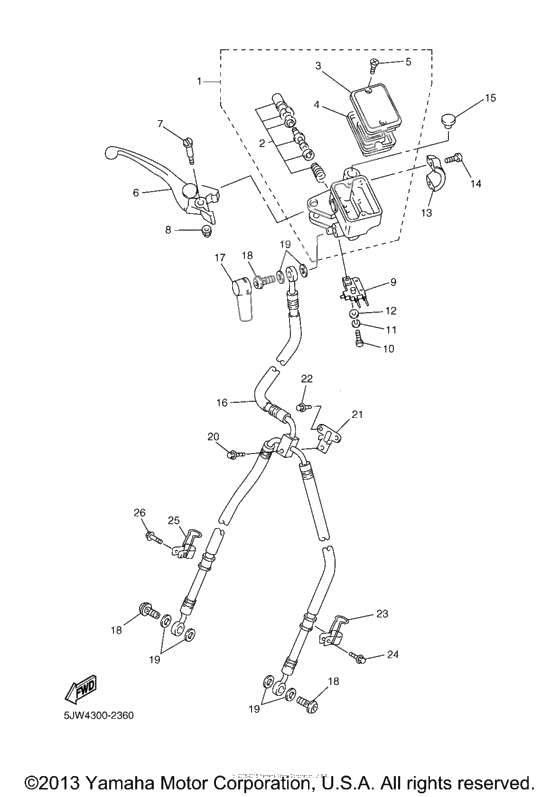 Front master cylinder