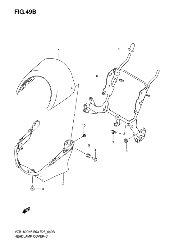 Headlamp cover front fender              

                  Vzr1800nk8/nk9