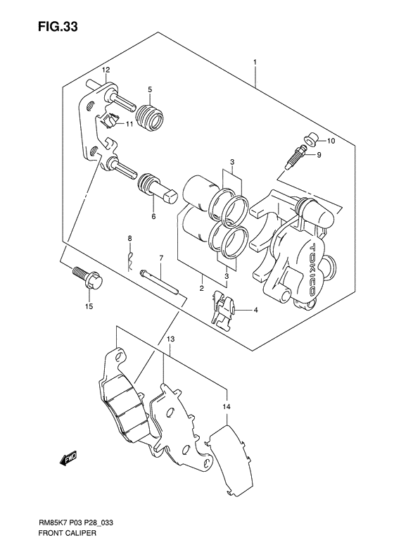 Front caliper