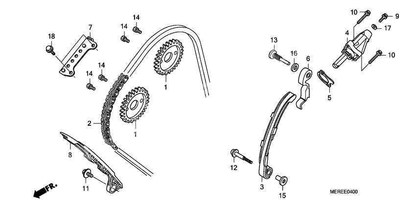 Cam chain/tensioner