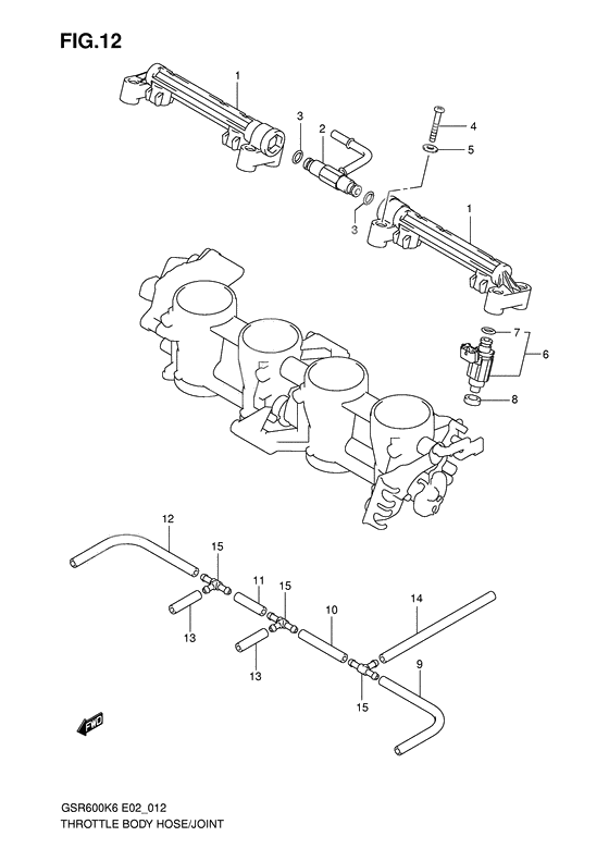 Throttle body hose/joint