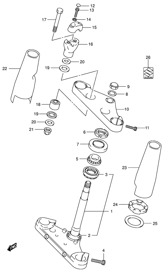 Steering stem              

                  Model k5