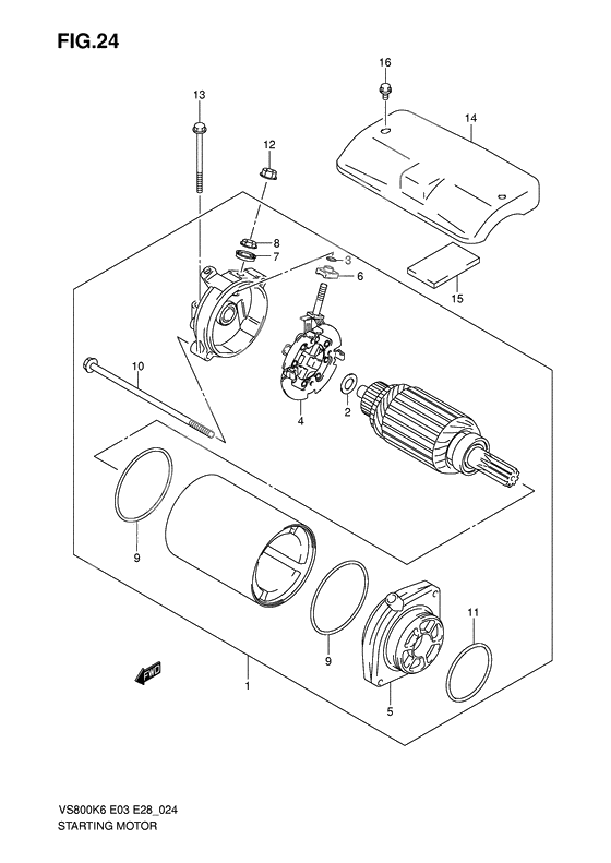 Starting motor