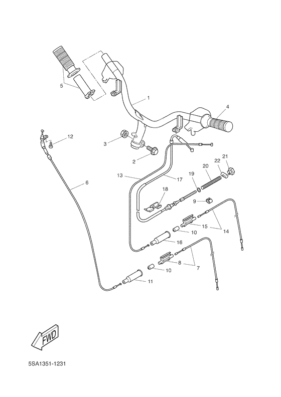 Steering handle & cable