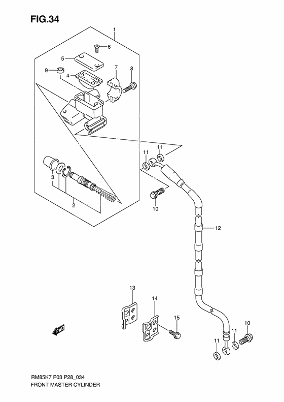 Front master cylinder