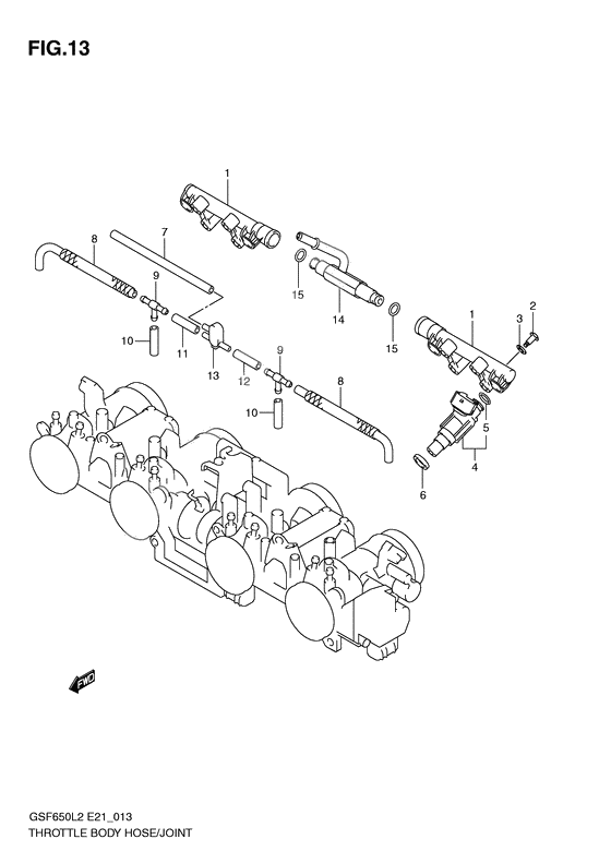 Throttle body hose/joint