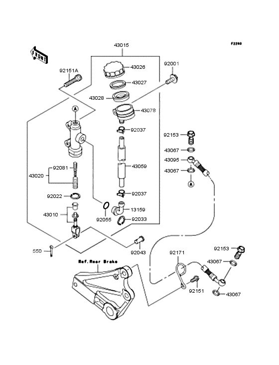 Rear master cylinder