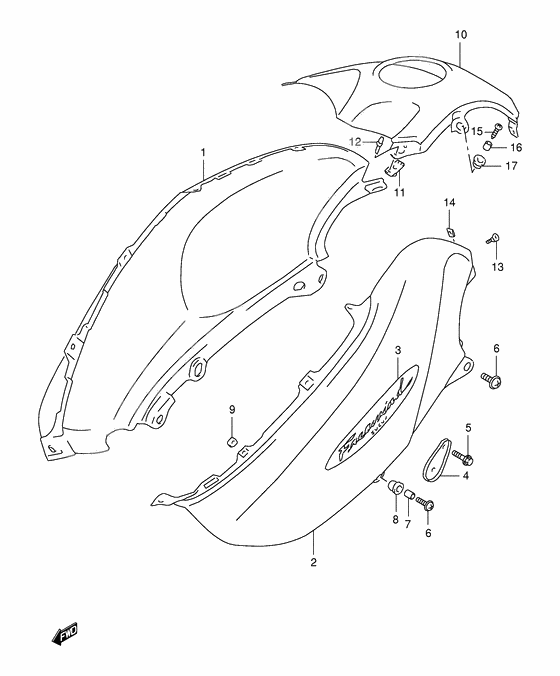 Fuel tank cover              

                  Model x