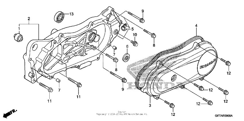 Swingarm + left crankcase cover