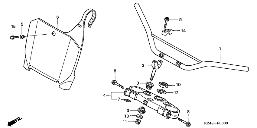 Handle pipe/top bridge              

                  CR125R2,3